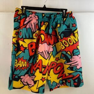Batman swim shorts size Xl 30” waist. Boom‎ POW Bam